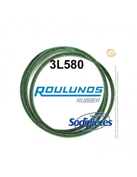 Courroie tondeuse 3L580 Roulunds Continental 9,5 x 6 x 1473 mm