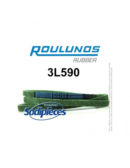 Courroie tondeuse 3L590 Roulunds Continental 9,5 x 6 x 1499 mm