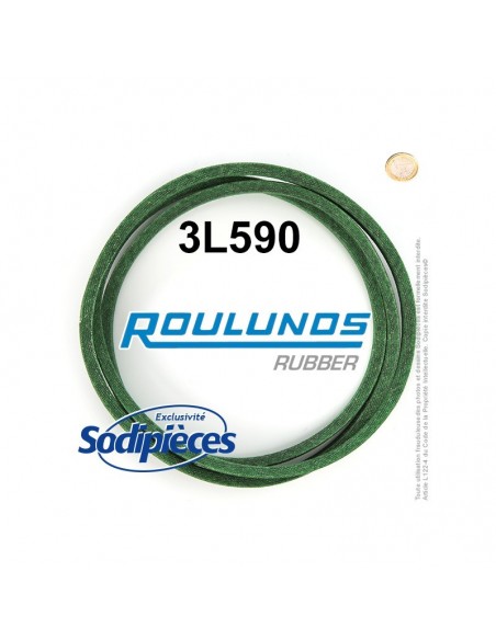 Courroie tondeuse 3L590 Roulunds Continental 9,5 x 6 x 1499 mm