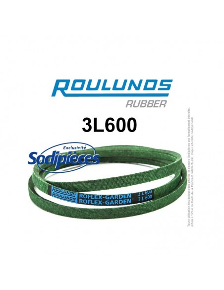 Courroie tondeuse 3L600 Roulunds Continental 9,5 x 6 x 1524 mm