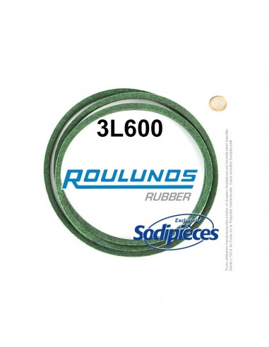 Courroie tondeuse 3L600 Roulunds Continental 9,5 x 6 x 1524 mm