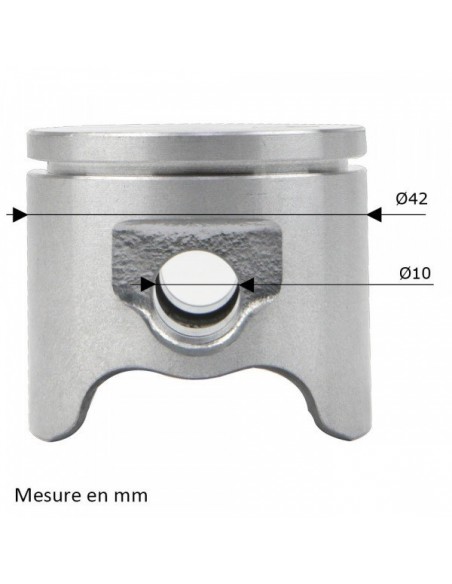 Cylindre piston pour tronconneuse Husqvarna 340, 345, 350. Ø 42 mm. 503 87 000 73, 503 87 02 74