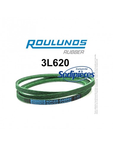 Courroie tondeuse 3L620 Roulunds Continental 9,5 x 6 x 1575 mm