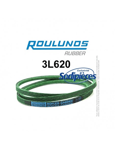 Courroie tondeuse 3L620 Roulunds Continental 9,5 x 6 x 1575 mm