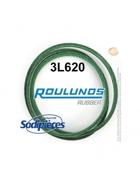 Courroie tondeuse 3L620 Roulunds Continental 9,5 x 6 x 1575 mm
