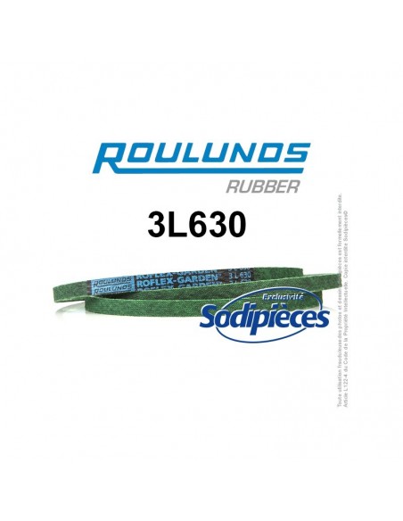 Courroie tondeuse 3L630 Roulunds Continental 9,5 x 6 x 1600 mm