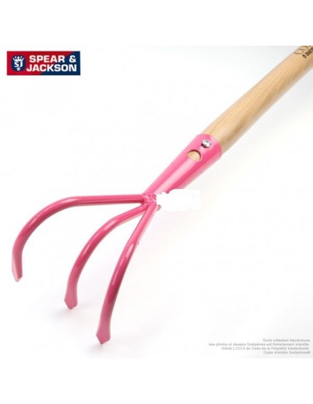 Griffe à 3 dents avec grattoir Spears & Jackson. Pour biner, aérer et désherber.