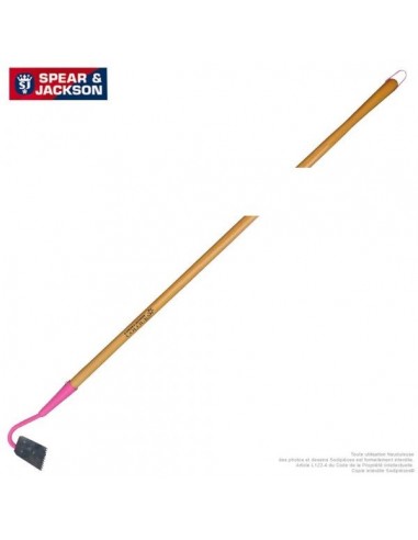 Griffe 3 dents Spear & Jackson avec manche bois. Bleue