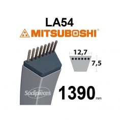 Courroie tondeuse LA54 Mitsuboshi. 12,7 mm x 1390 mm.