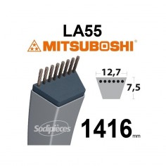 Courroie tondeuse LA55 Mitsuboshi. 12,7 mm x 1416 mm.