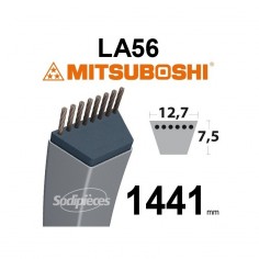 Courroie tondeuse LA56 Mitsuboshi. 12,7 mm x 1441 mm.