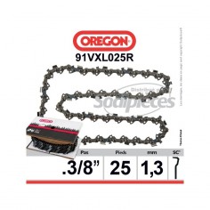 Chaîne 91VXL025R OREGON. 3/8". 1,3mm. 25 pieds 2