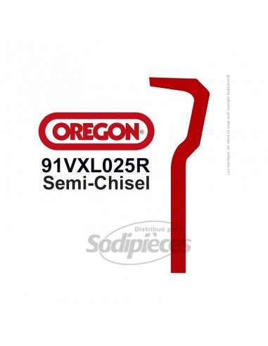 Chaîne 91VXL025R OREGON. 3/8". 1,3mm. 25 pieds