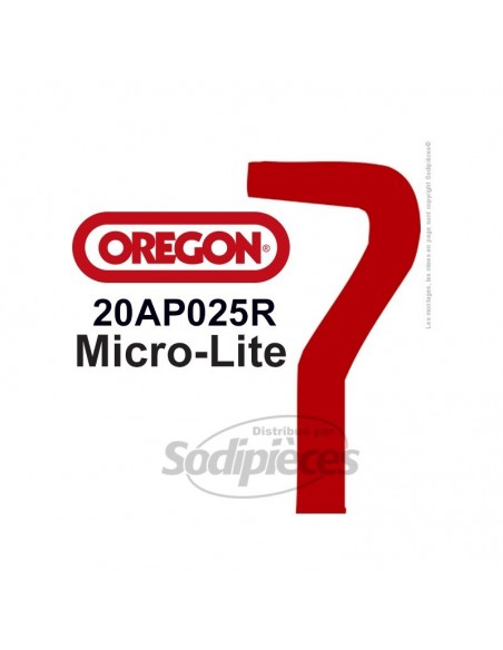 Chaîne 25AP025R OREGON . 1/4". 1,3mm. 25 pieds