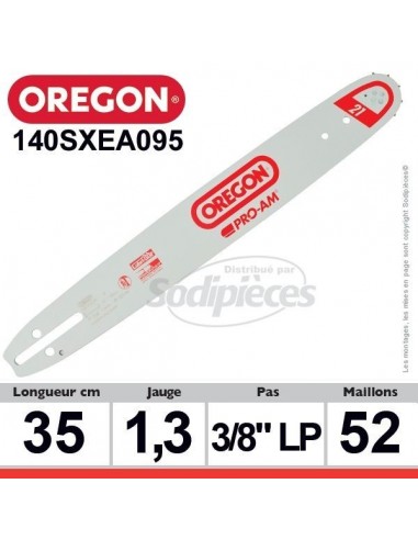 Guide 140SXEA095 OREGON Pro Am A095. 35 cm