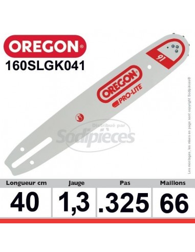 Guide 160SLGK041 OREGON Pro Lite K041. 40 cm