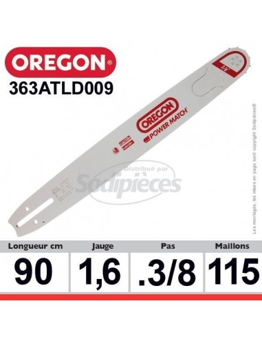Guide 363ATLD009 OREGON Hard nose D009. 90 cm