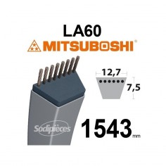 Courroie tondeuse LA60 Mitsuboshi. 12,7 mm x 1543 mm.