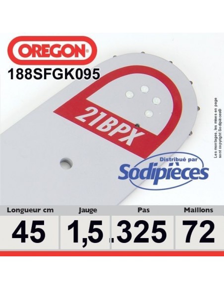 Guide 188SFGK095 OREGON Pro Am D025. 45 cm