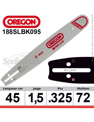 Guide OREGON 188SLBK095 Pro-lite K095 . 45 cm