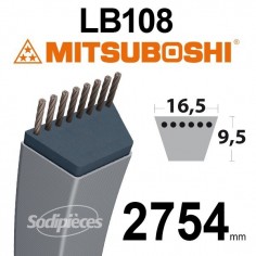 Courroie tondeuse LB108 Mitsuboshi. 16,5 mm x 2754 mm.