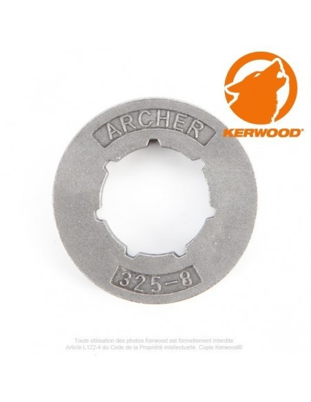 Bague petite Kerwood pour pignon tronçonneuse 8 dents 0,325