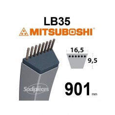Courroie tondeuse LB35 Mitsuboshi. 16,5 mm x 901 mm.