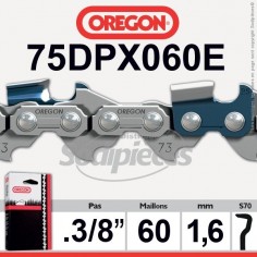 Chaîne tronçonneuse 75DPX060E OREGON S-70. 3/8. 1,6mm. 60 maillons"