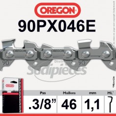 Chaîne tronçonneuse 90PX046E OREGON. 3/8. 1,1 mm. 46 maillons"