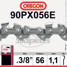 Chaîne tronçonneuse 90PX056E OREGON. 3/8. 1,1 mm. 56 maillons"