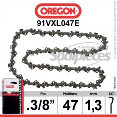 Chaîne tronçonneuse 91VXL047E OREGON. 3/8. 1,3mm. 47 maillons"