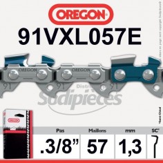 Chaîne tronçonneuse 91VXL057E OREGON. 3/8. 1,3mm. 57 maillons"