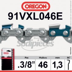 Chaîne tronçonneuse 91VXL046E OREGON. 3/8. 1,3mm. 46 maillons"