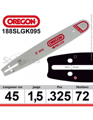 Guide OREGON 188SLGK095  Pro-lite K095. 45 cm