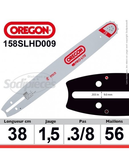 Guide 158SLHK153 OREGON Pro-Lite K153. 38 cm
