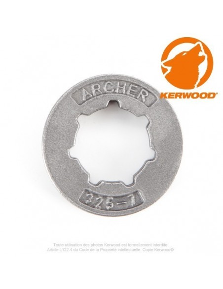Bague mini Kerwood pour pignon tronçonneuse 7 dents 0,325