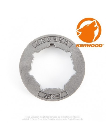 Bague standard Kerwood pour pignon tronçonneuse 7 dents 3/8