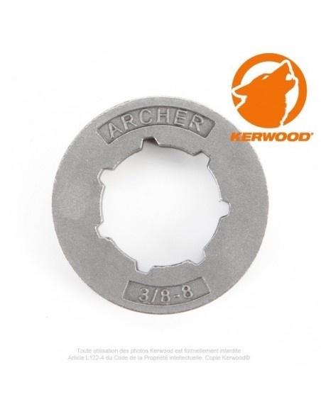 Bague standard Kerwood pour pignon tronçonneuse 8 dents 3/8