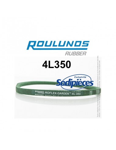 Courroie tondeuse 4L350 Roulunds Continental 12,7 x 7,2 x 889 mm