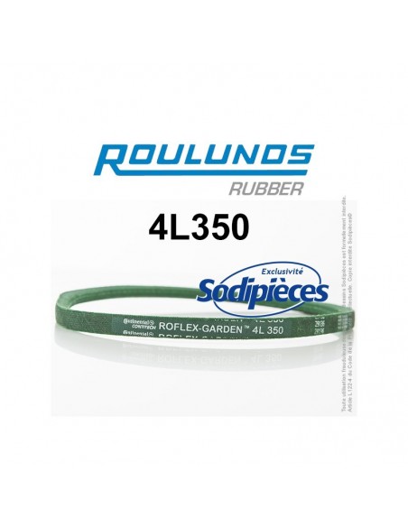 Courroie tondeuse 4L350 Roulunds Continental 12,7 x 7,2 x 889 mm