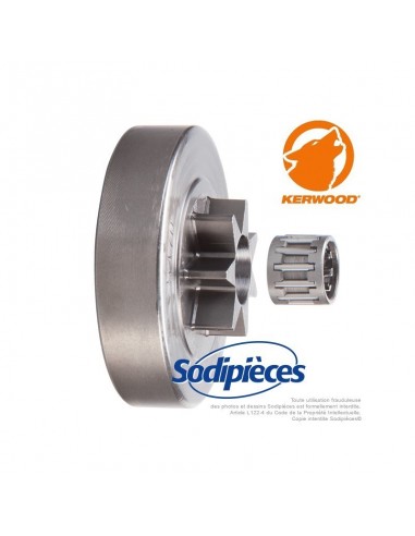 Pignon kerwood étoilé SOLO 0,325. 7 dents. "