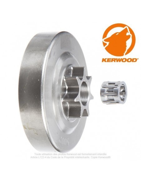 Pignon kerwood pour Husqvarna,  Partner, Poulan étoile 0,325. 7 dents. "