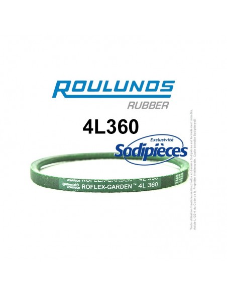 Courroie tondeuse 4L360 Roulunds Continental 12,7 x 7,2 x 914 mm
