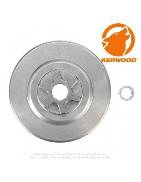 Pignon STIHL tronçonneuse étoile 3/8LP 6 dents. "