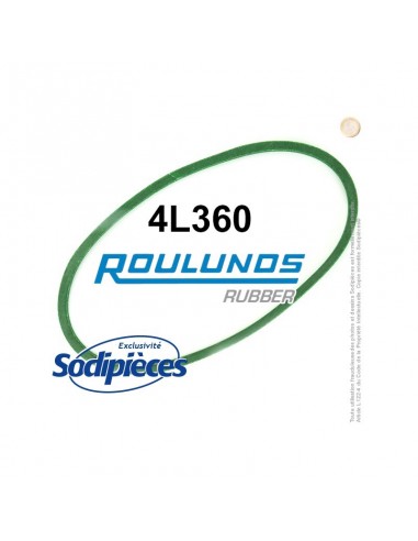 Courroie tondeuse 4L360 Roulunds Continental 12,7 x 7,2 x 914 mm