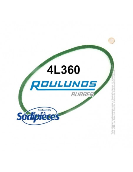 Courroie tondeuse 4L360 Roulunds Continental 12,7 x 7,2 x 914 mm