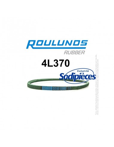 Courroie tondeuse 4L370 Roulunds Continental 12,7 x 7,2 x 940 mm