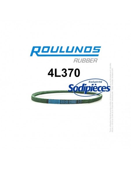 Courroie tondeuse 4L370 Roulunds Continental 12,7 x 7,2 x 940 mm