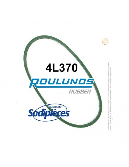 Courroie tondeuse 4L370 Roulunds Continental 12,7 x 7,2 x 940 mm