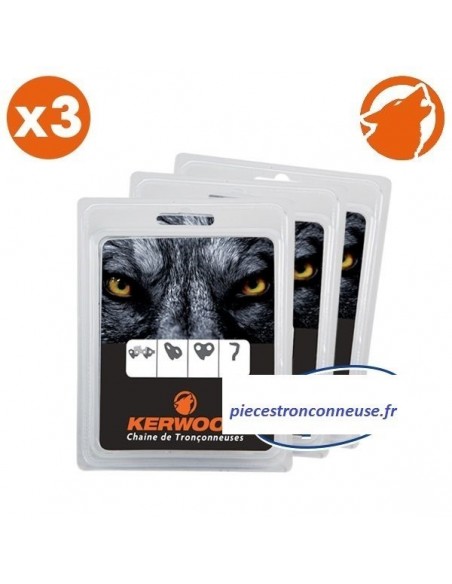 Modèle : Chaîne tronçonneuse KERWOOD 74 maillons 0.325", 1,6mm par 3